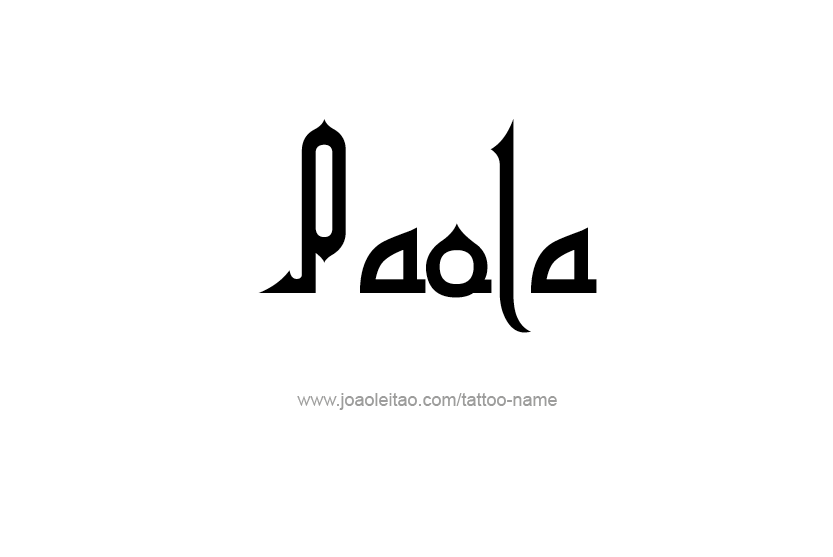 Tattoo Design Name Paola   