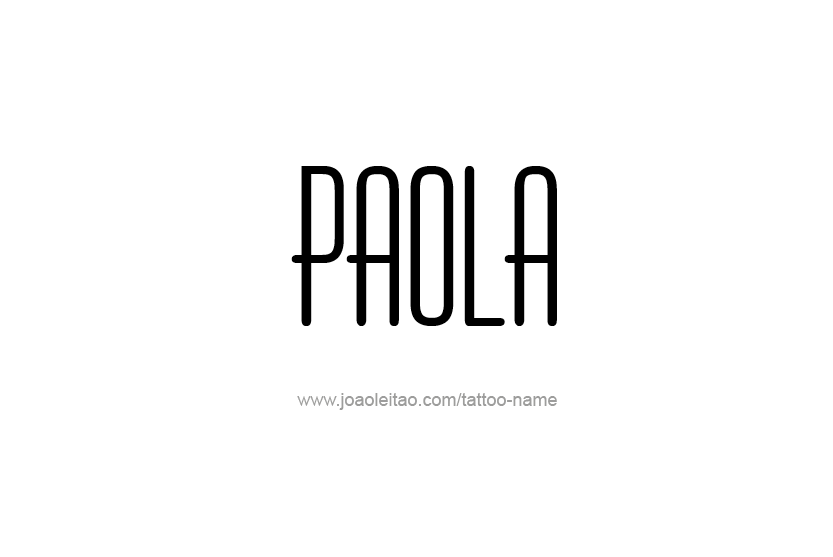 Tattoo Design Name Paola   