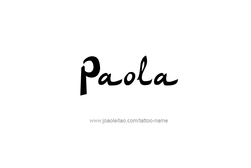 Tattoo Design Name Paola   