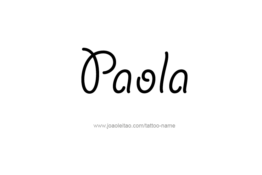 Tattoo Design Name Paola   