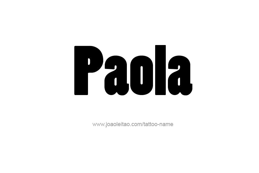 Tattoo Design Name Paola   