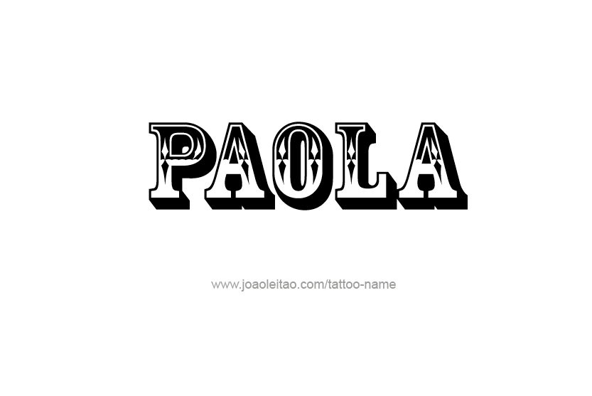 Tattoo Design Name Paola   