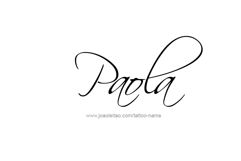 Tattoo Design Name Paola   