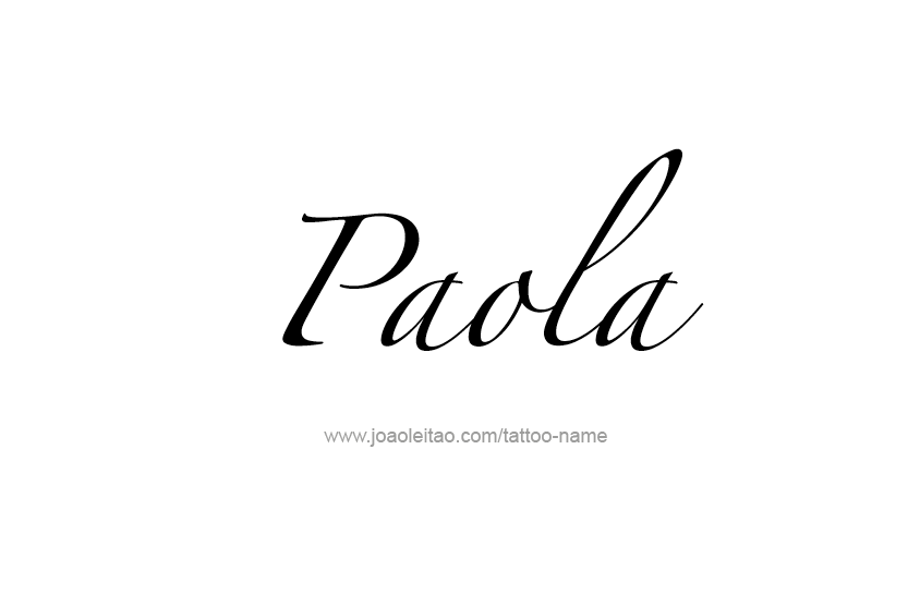 Tattoo Design Name Paola   