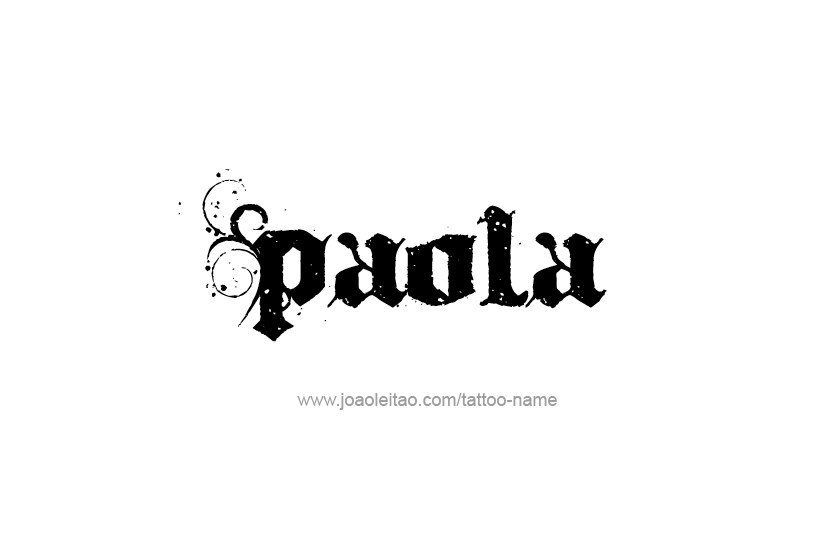 Tattoo Design Name Paola   