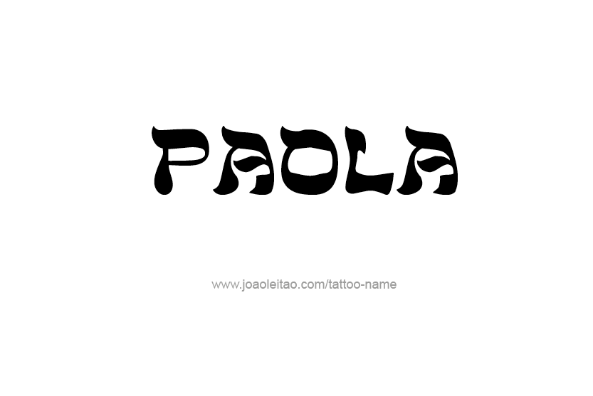 Tattoo Design Name Paola   