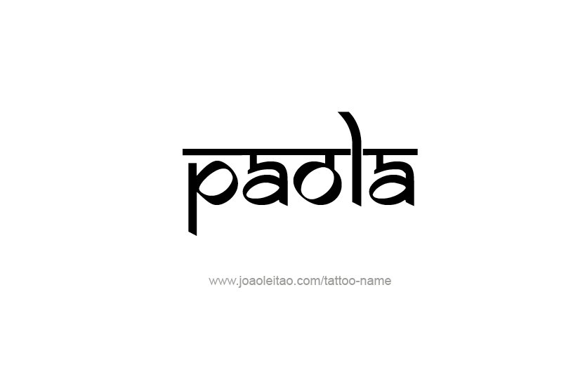 Tattoo Design Name Paola   