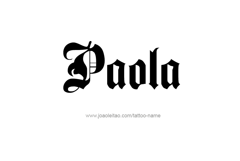 Tattoo Design Name Paola   