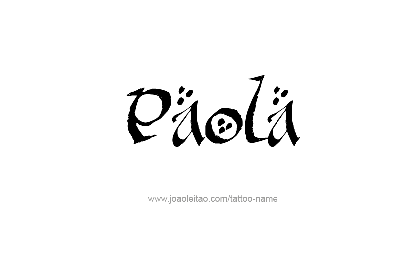 Tattoo Design Name Paola   