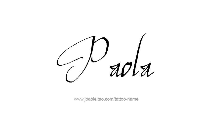 Tattoo Design Name Paola   