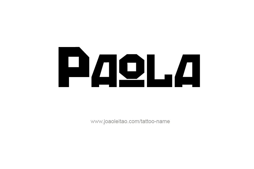 Tattoo Design Name Paola   