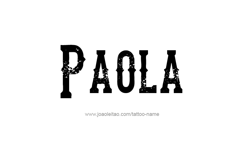 Tattoo Design Name Paola   