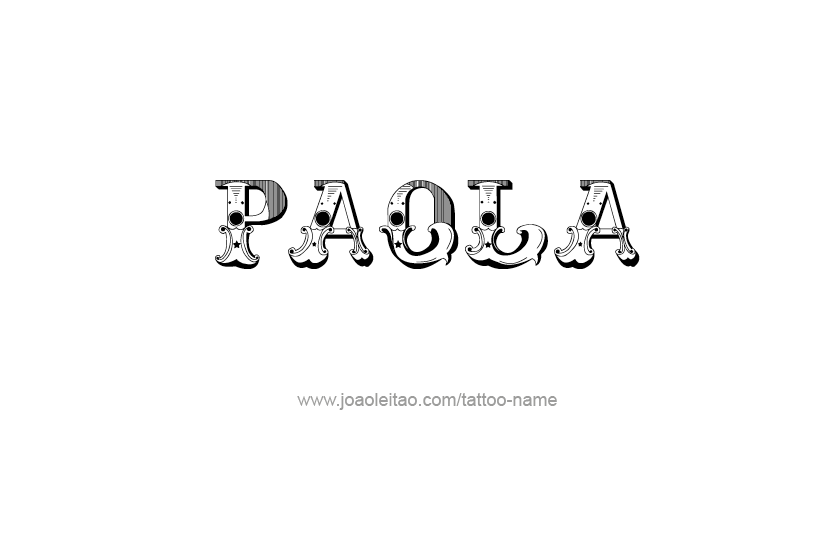 Tattoo Design Name Paola   