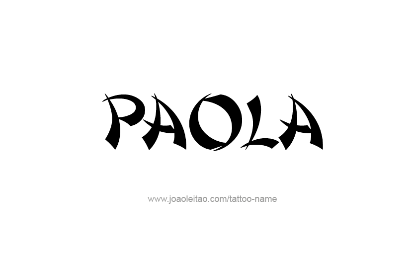 Tattoo Design Name Paola