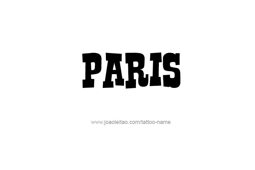 Tattoo Design Name Paris   