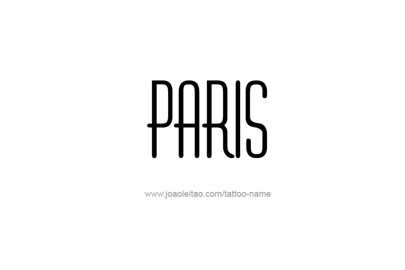 Tattoo Design Name Paris   