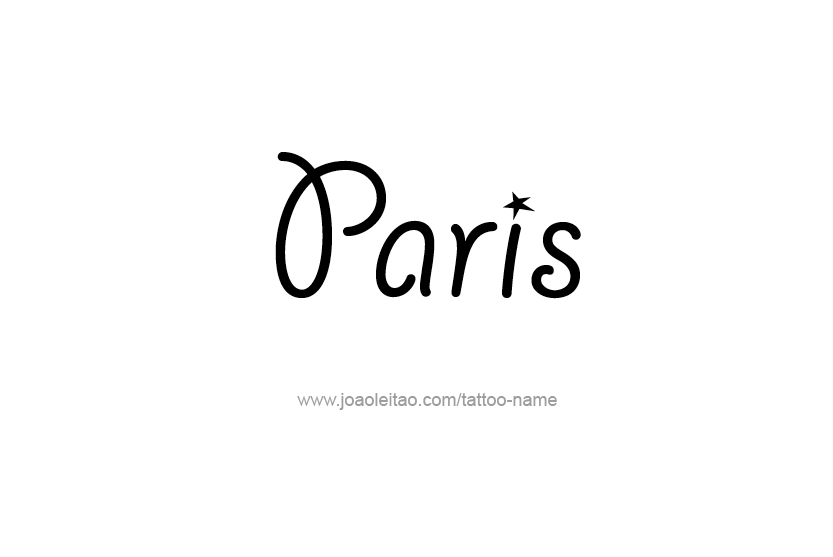 Tattoo Design Name Paris   