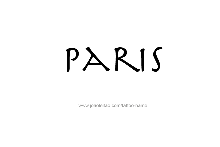 Tattoo Design Name Paris   