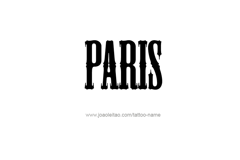 Tattoo Design Name Paris   