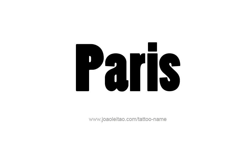 Tattoo Design Name Paris   