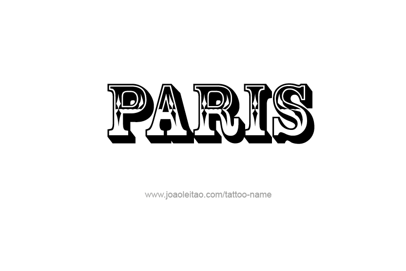 Tattoo Design Name Paris   