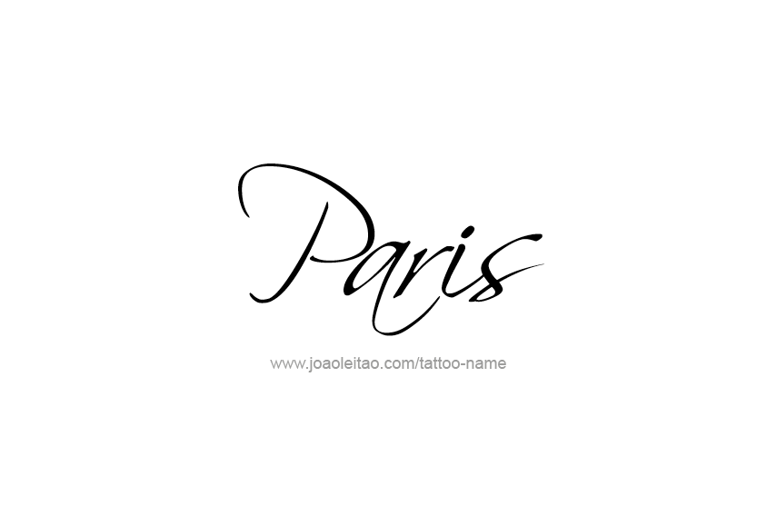 Tattoo Design Name Paris   