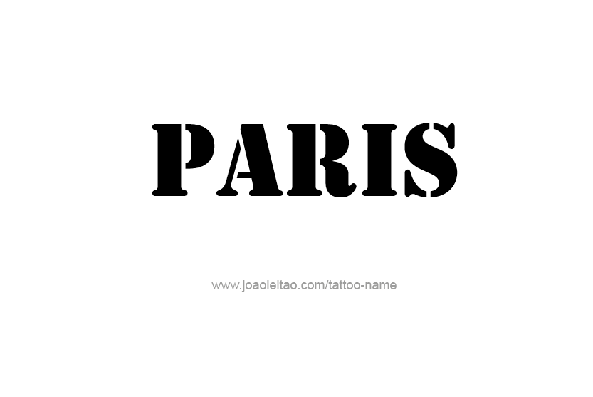 Tattoo Design Name Paris   