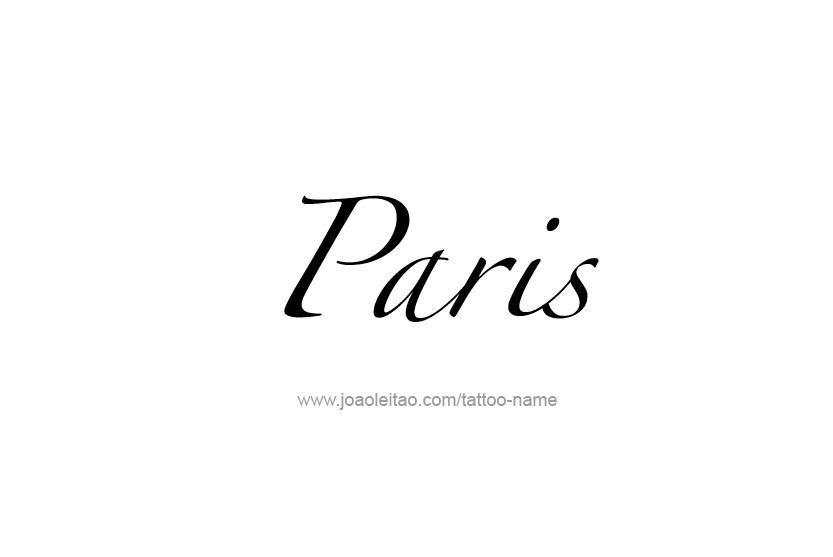 Tattoo Design Name Paris   