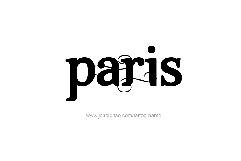 Tattoo Design Name Paris   