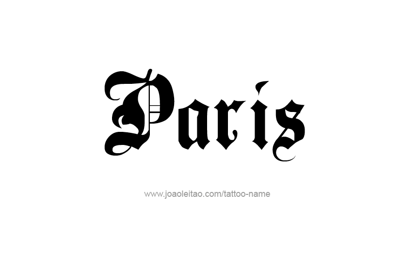 Tattoo Design Name Paris   