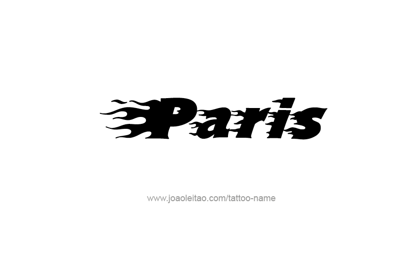 Tattoo Design Name Paris   