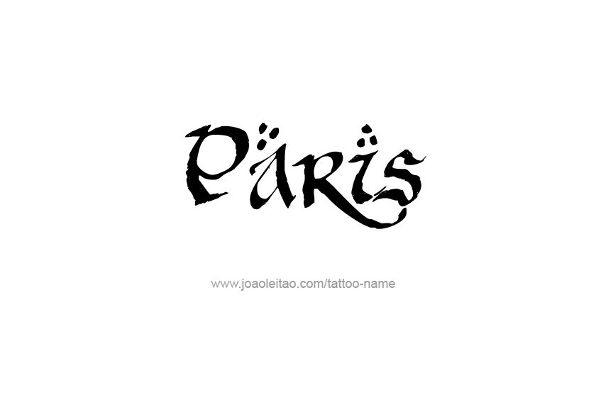 Tattoo Design Name Paris   