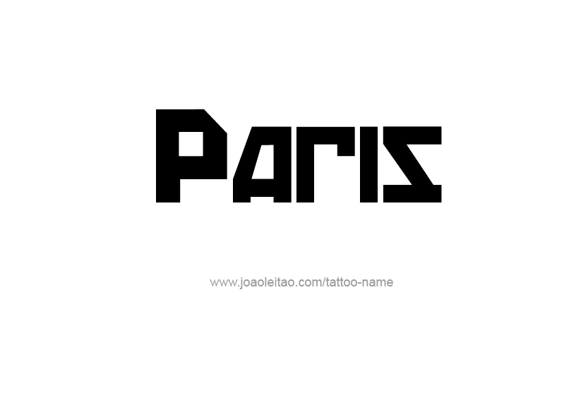 Tattoo Design Name Paris   