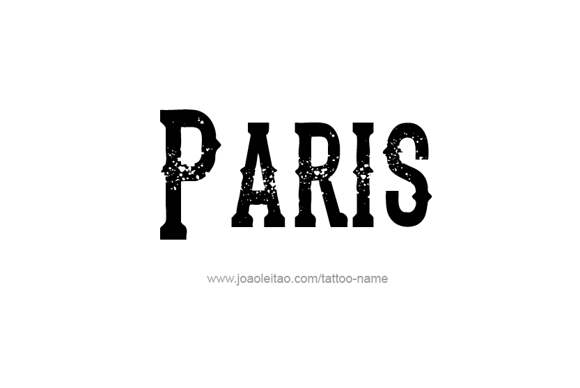 Tattoo Design Name Paris   