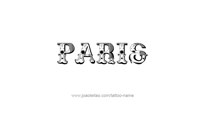 Tattoo Design Name Paris   