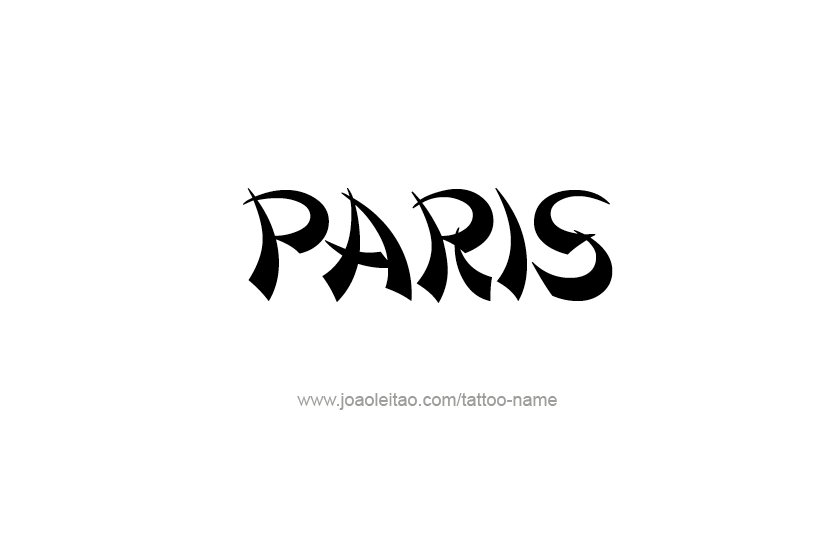 Tattoo Design Name Paris