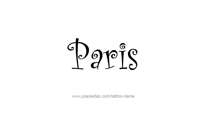 Tattoo Design Name Paris   