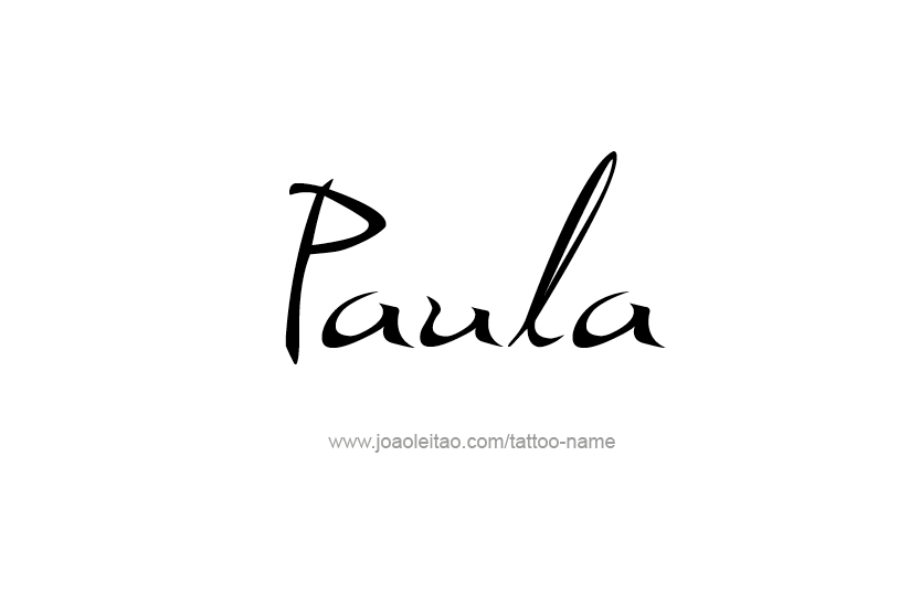 Tattoo Design Name Paula   