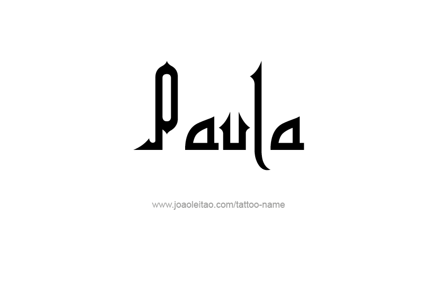 Tattoo Design Name Paula   