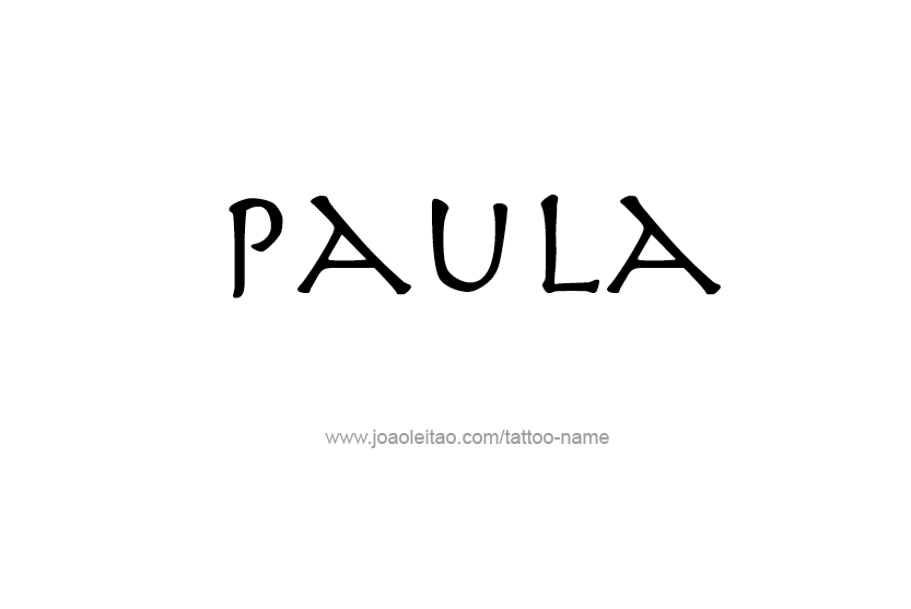 Tattoo Design Name Paula   