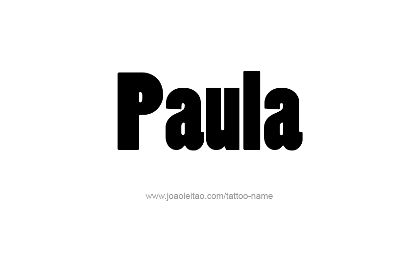 Tattoo Design Name Paula   