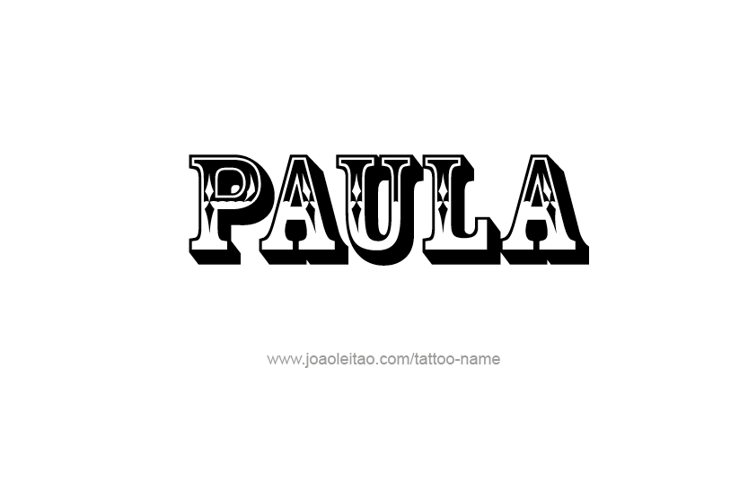 Tattoo Design Name Paula   