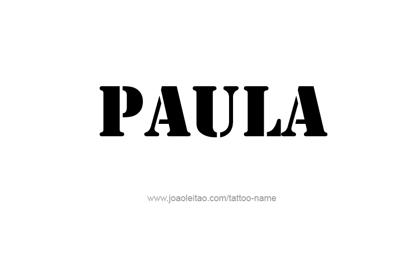 Tattoo Design Name Paula   