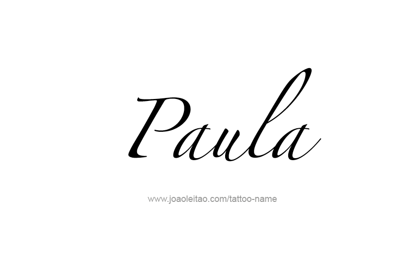 Tattoo Design Name Paula   