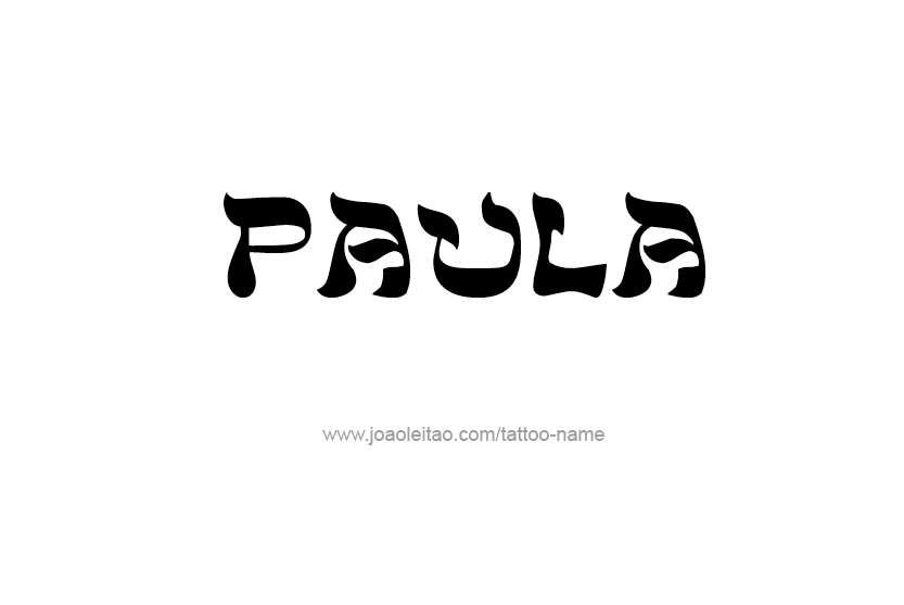 Tattoo Design Name Paula   