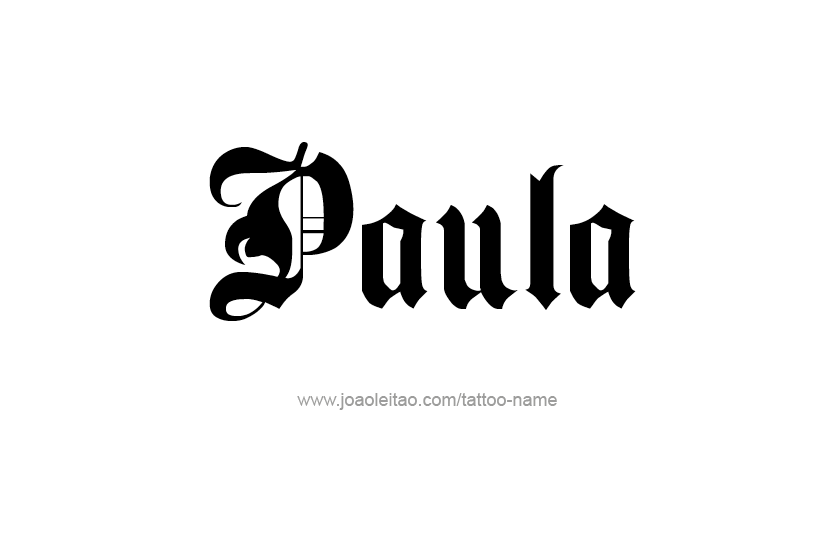 Tattoo Design Name Paula   