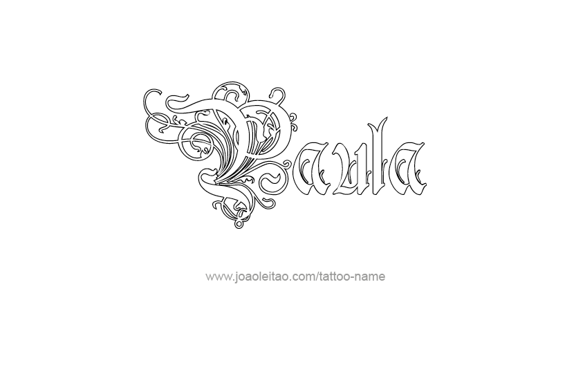 Tattoo Design Name Paula   