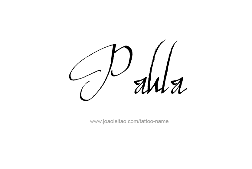 Tattoo Design Name Paula   