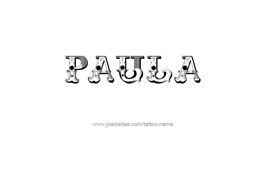 Tattoo Design Name Paula   