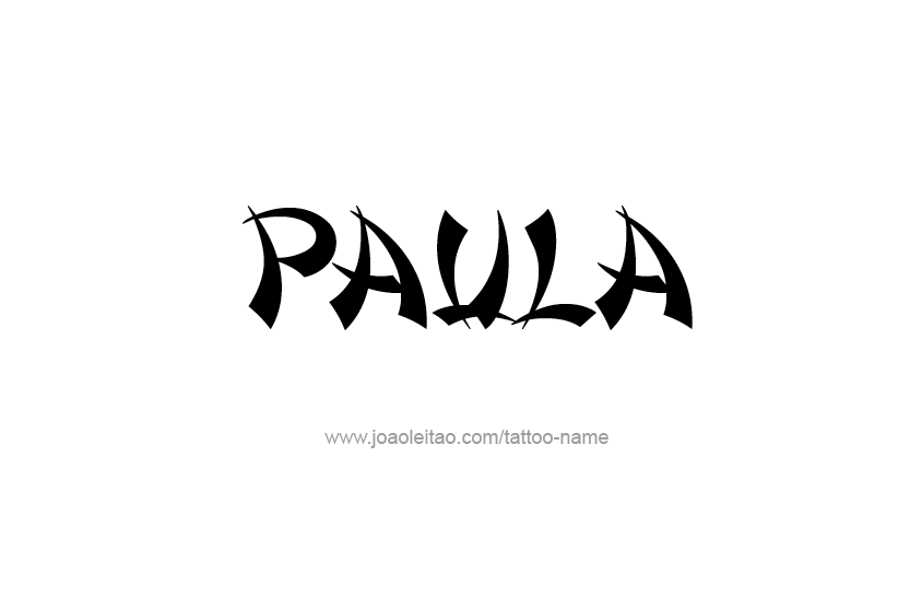 Tattoo Design Name Paula